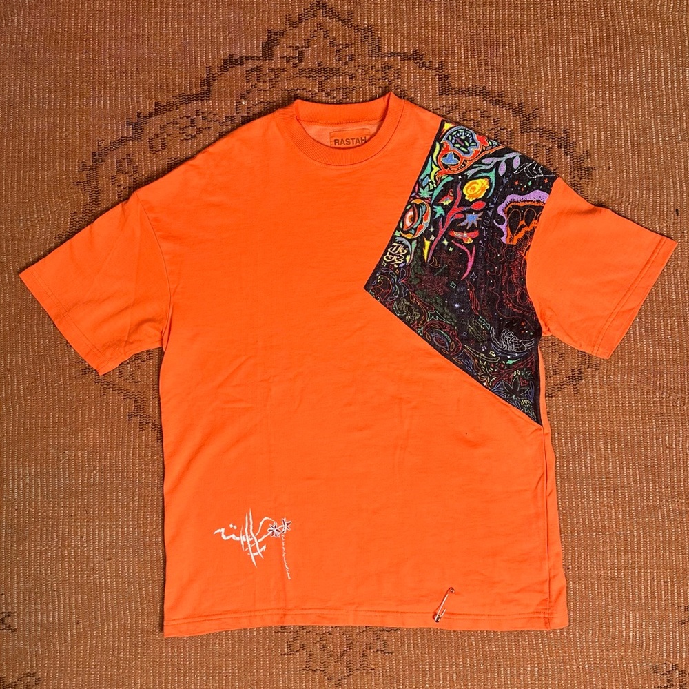 RASTAH Orange Patchwork Tshirt